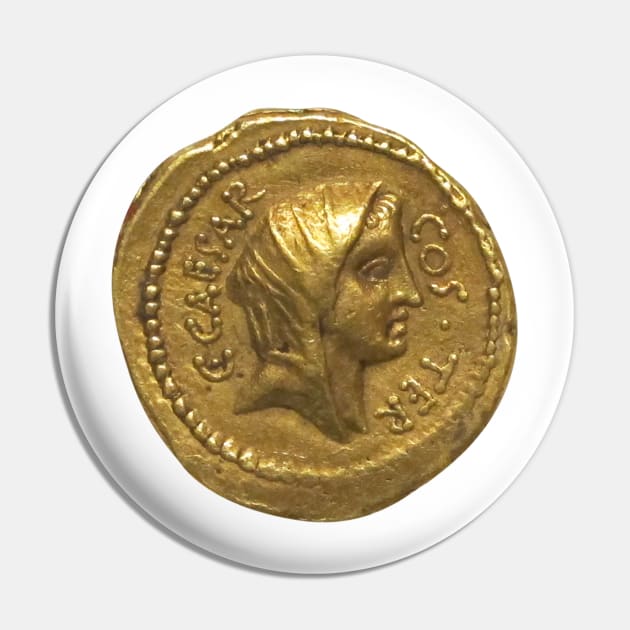 Caesar gold coin Pin by JAG2B