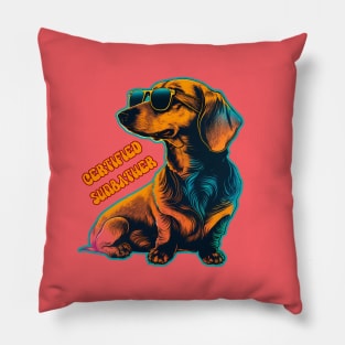 Sunny Side Pup: Dachshund Sunbather Pillow