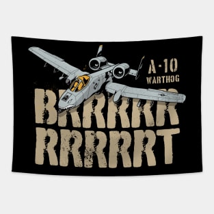 A 10 warthog fighter plane funny brrrrrrt Tapestry