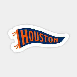 Houston Pennant - White Magnet