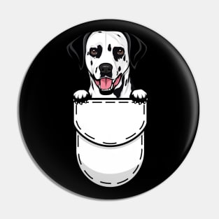 Funny Dalmatian Pocket Dog Pin