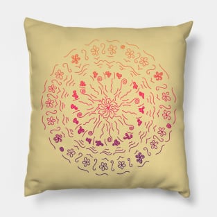 The VERY First Mandala - Gradient Pillow