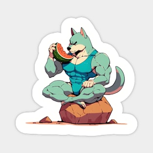 Doggo Eating Melon Magnet