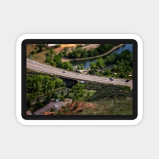 Road Picture With Tilt Shift Effect Magnet