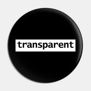 Minimal Typography Transparent on White Pin