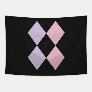 pink + purple argyle Tapestry