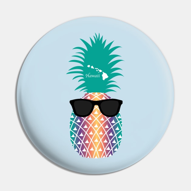 Sunglasses Hawaii Pineapple Pin by KevinWillms1