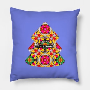 Colorful Christmas tree patterns. Pillow