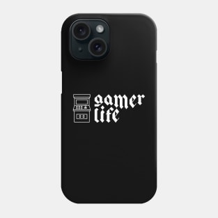 Gamer Life Arcade (white text) Phone Case