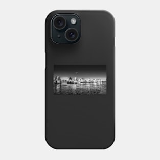 Monochrome image of the Thames Barrier Phone Case