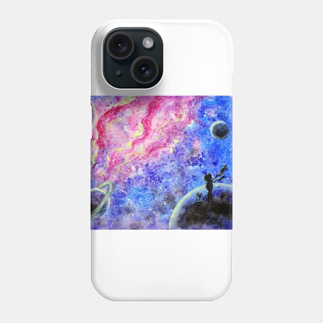 Space. Universe. based on the work of Antoine de Saint-Exupery "The Little Prince". Phone Case by GalinART