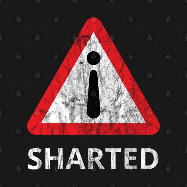 i Sharted Warning Symbol - Distressed (Light Text) by albinochicken