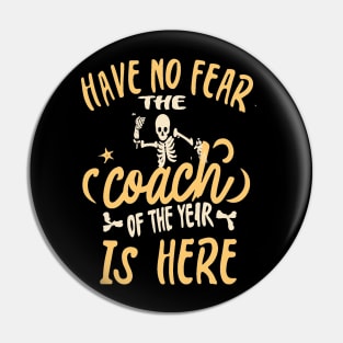 Coach of the year coaching Dad coach ,Skeleton Ice Hockey Pin