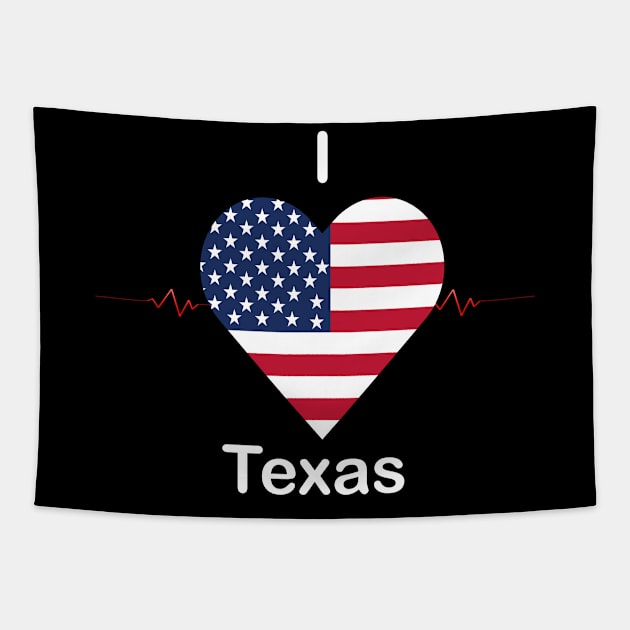 I love Texas Tapestry by FUNEMPIRE