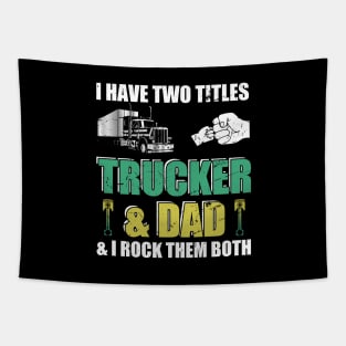 Funny Truck Driver transporter Trucker Dad Driving Lover Tapestry