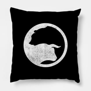 Bull And Bear Retro Pillow