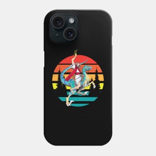 Vintage Jesus Riding Dinosaur Phone Case