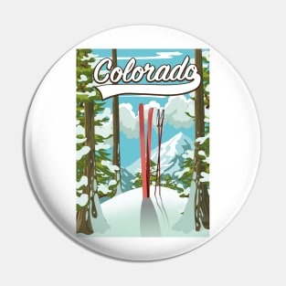 Colorado Ski poster Pin