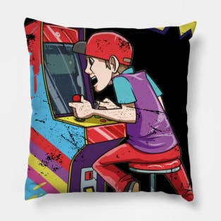 Arcade Game Machine Retro Gaming 80s Oldschool Gamer Pillow