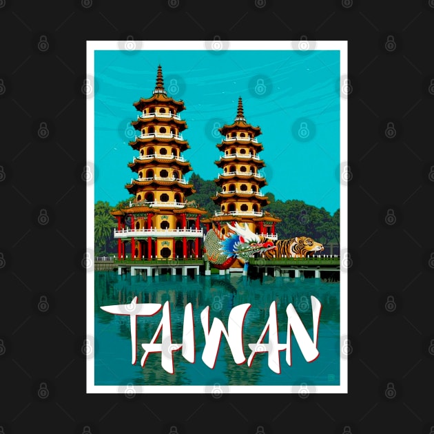 Taiwan Travel and Tourism Vintage Resort Advertising Print by posterbobs