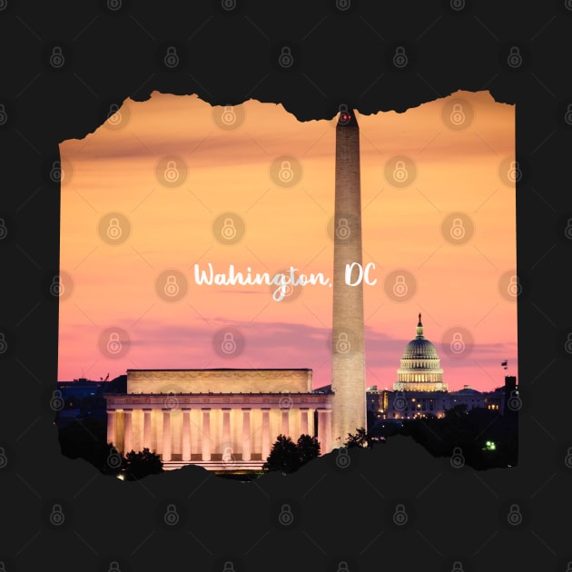 Sunset Photo Washington DC USA city tall monument texture sky dc statehood by BoogieCreates