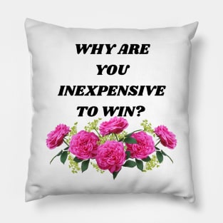 Inexpensive to Win Funny Romantic Bad Translation Pillow