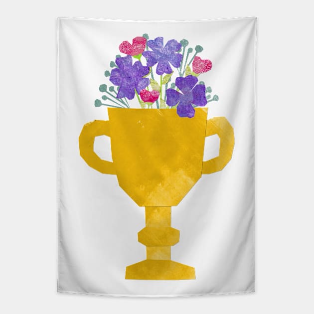 Flowers in Trophy Tapestry by Babban Gaelg