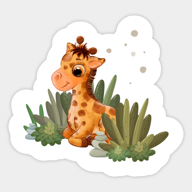 Giraffe Clipart For Baby Clothes Giraffe Sticker Teepublic