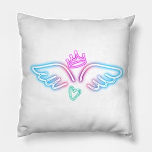 Neon Angel wings Pillow