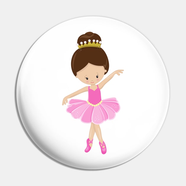 Ballerina, Ballet Dancer, Ballet Girl, Brown Hair Pin by Jelena Dunčević