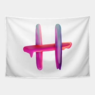 Letter H In Vibrant Watercolor Tapestry