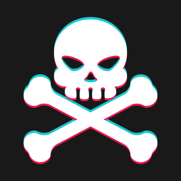 TikTok skull danger emoji smiley White by ThingyDilly