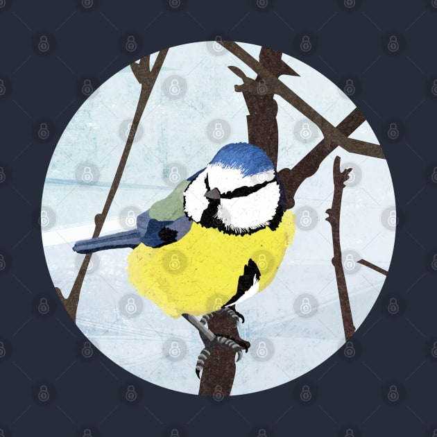 Blue Tit Bird by KatherineBlowerDesigns