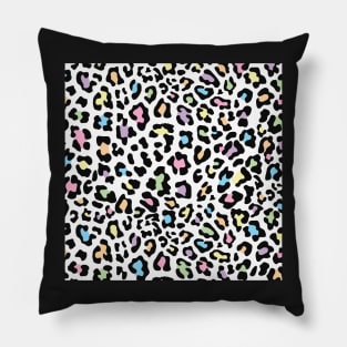 Multicoloured Leopard Print Pillow