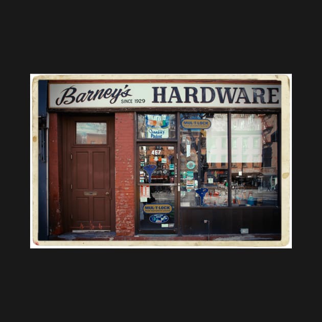 Barney's Hardware - New York City Store Sign Kodachrome Postcards by Reinvention