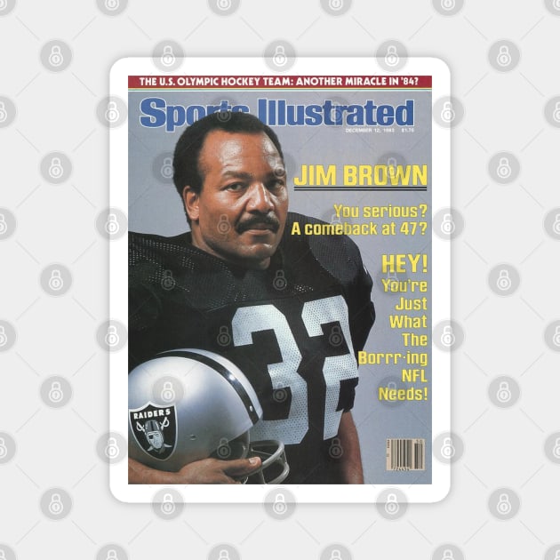 Jim Brown Raiders Return SI Cover Magnet by capognad