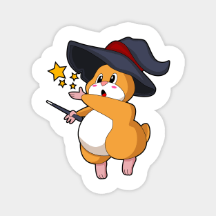 Hamster as Wizard with Magic wand Magnet
