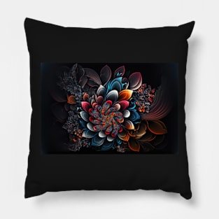 Abstract Floral Garden Botanical Print Pillow