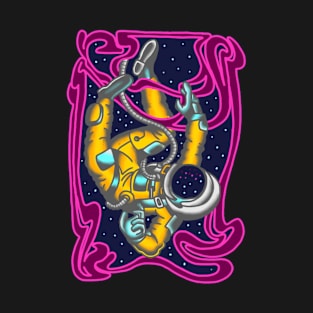 psychedelic astronaut space T-Shirt