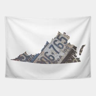 Vintage Virginia License Plates Tapestry