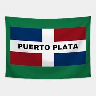 Puerto Plata City in Dominican Republic Flag Tapestry