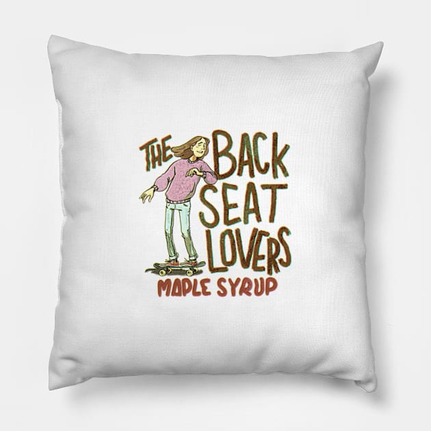 the backseat love Pillow by petra hamizo