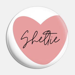 Sheltie Pink Heart Pin