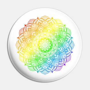 Rainbow Gay Pride Striped Mandala Pin