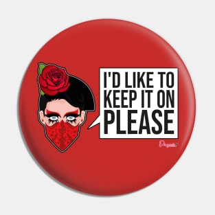 Valentina Face Mask from Drag Race Pin