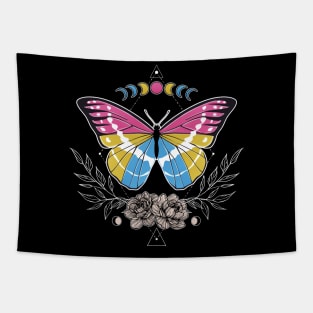 Pansexual Butterfly LGBT Pride Flag Tapestry