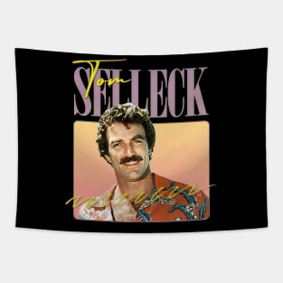 Tom Selleck - 80s Aesthetic Design Tapestry