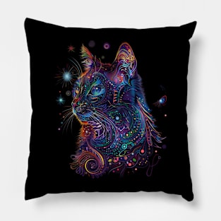 Cottagecore Aesthetic Cat Wonders Pillow