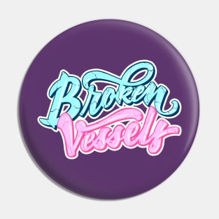 Broken Vessels Bubble Graffiti Christian Design Pin