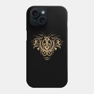 Golden Sikh Khanda symbol Phone Case